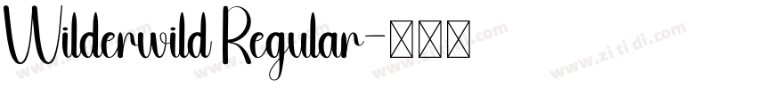 Wilderwild Regular字体转换